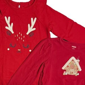 Red Kids Shirts with Festive Designs 5